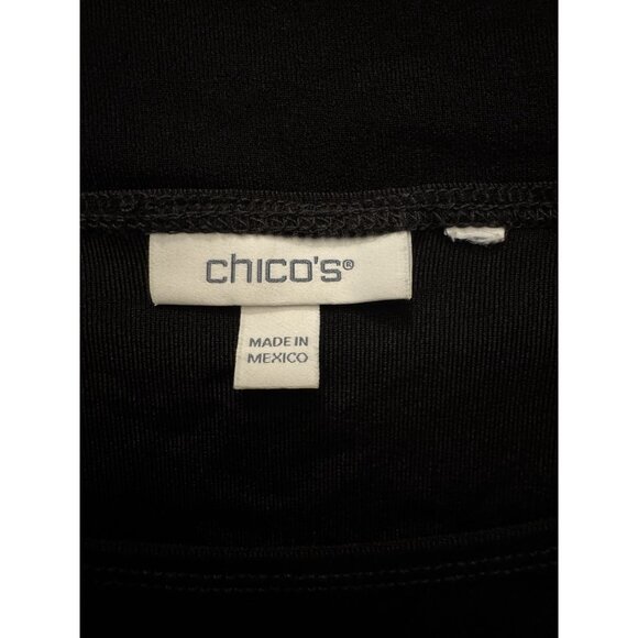 Chico's Size 3 = XL/16 Travelers Classic Black Short Sleeve Maxi Dress Timeless - Picture 9 of 11